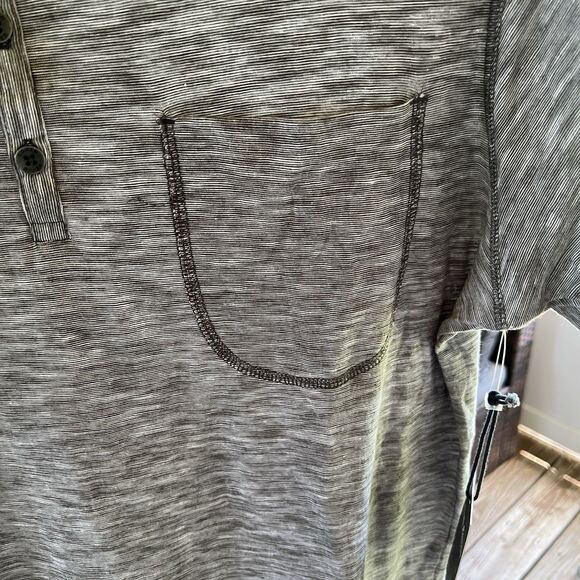 North River Outfitters Gray Henley Neckline Shirt (Large) Cotton NEW - Picture 3 of 6